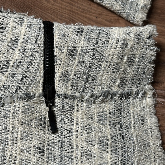 Zara Cream/Gray Tweed Blazer Jacket - Picture 6 of 7